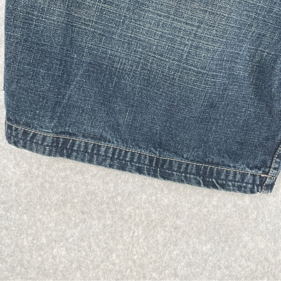 Vintage Jnco Jean Shorts 90s Skater Rare Dragon Design Baggy Fit Size 34 Blue - Picture 16 of 16